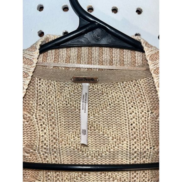 Free People Tan and Pink Cardigan Sweater - Picture 9 of 9